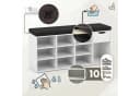 BOXIMO Schuhschrank mit Sitzfläche und 10 Regalen Weiß Bild 5