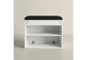 BOXIMO Schuhschrank mit Sitzfläche und Stauraum VIRA Weiß Bild 4