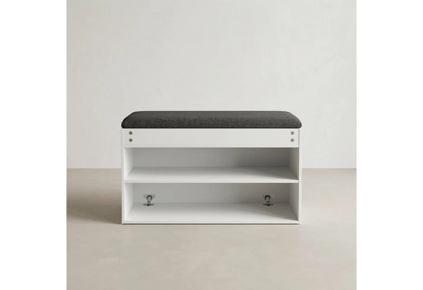 BOXIMO Schuhschrank mit Sitzfläche und Stauraum Weiß - Bild 4