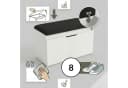 BOXIMO Schuhschrank mit Sitzfläche und Stauraum Weiß Bild 5