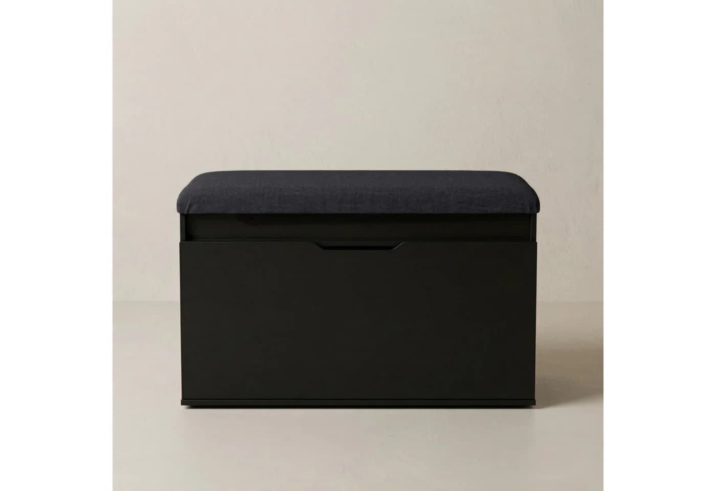BOXIMO Schuhschrank mit Sitzfläche und Stauraum Schwarz