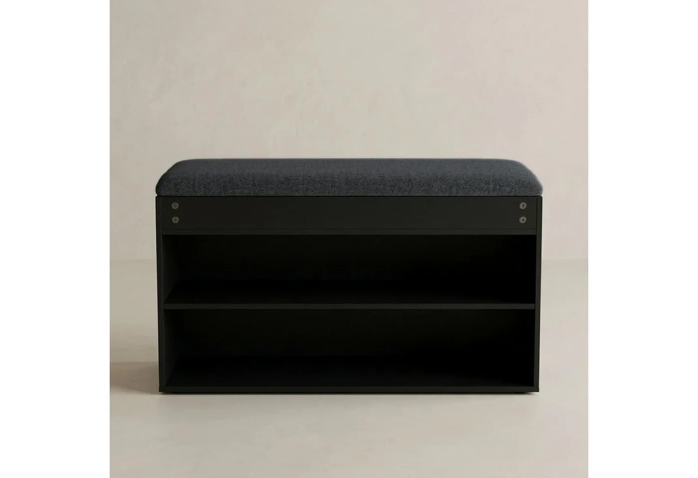 BOXIMO Schuhschrank mit Sitzfläche und Stauraum Schwarz - Bild 4