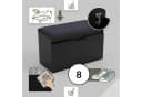 BOXIMO Schuhschrank mit Sitzfläche und Stauraum Schwarz Bild 5