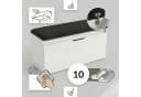 BOXIMO Schuhschrank mit Sitzfläche und Stauraum TORI Weiß Bild 5