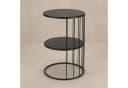 EDAXO Runder Couchtisch RODA Metall Schwarz/Gold mit Ablage Bild 4