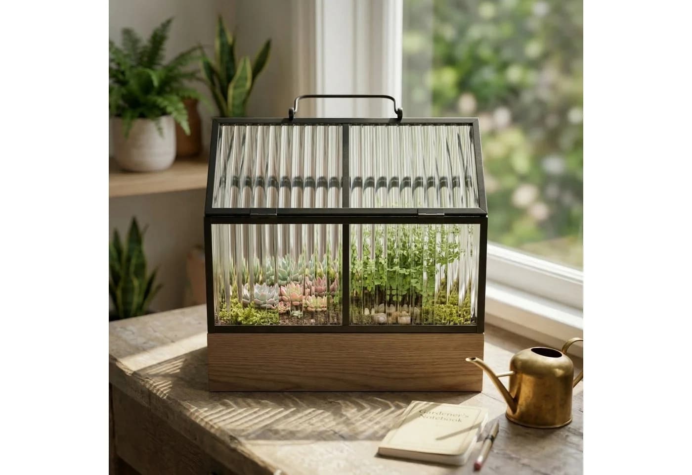 EDAXO Mini-Gewächshaus KALA mit Metallrahmen und Glas