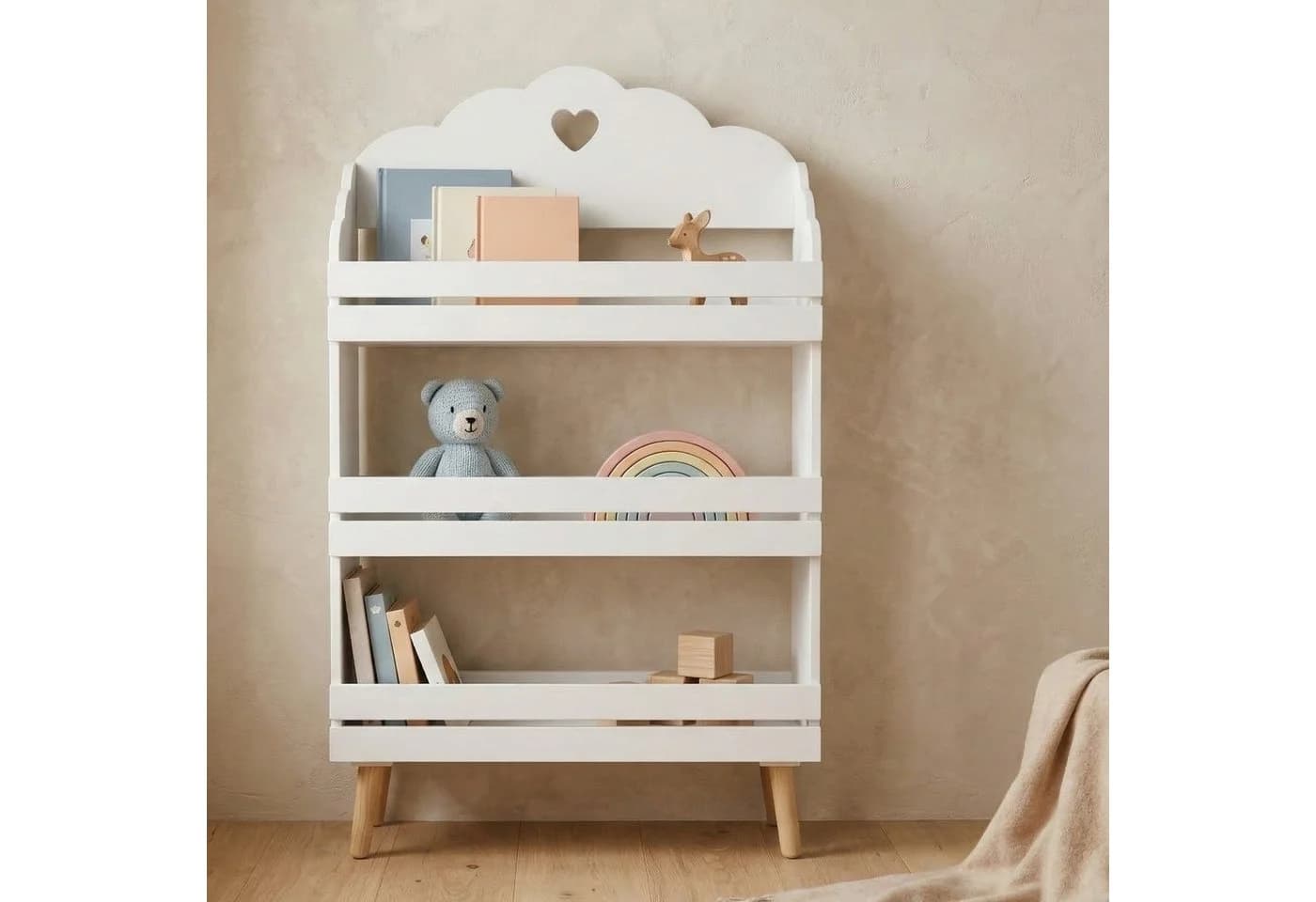 EDAXO Kinderregal NUVU mit Wolkenmotiv Weiß - Bild 3