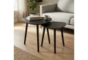 EDAXO BINI Couchtisch 2er-Set Schwarz MDF Holzbeine Bild 2
