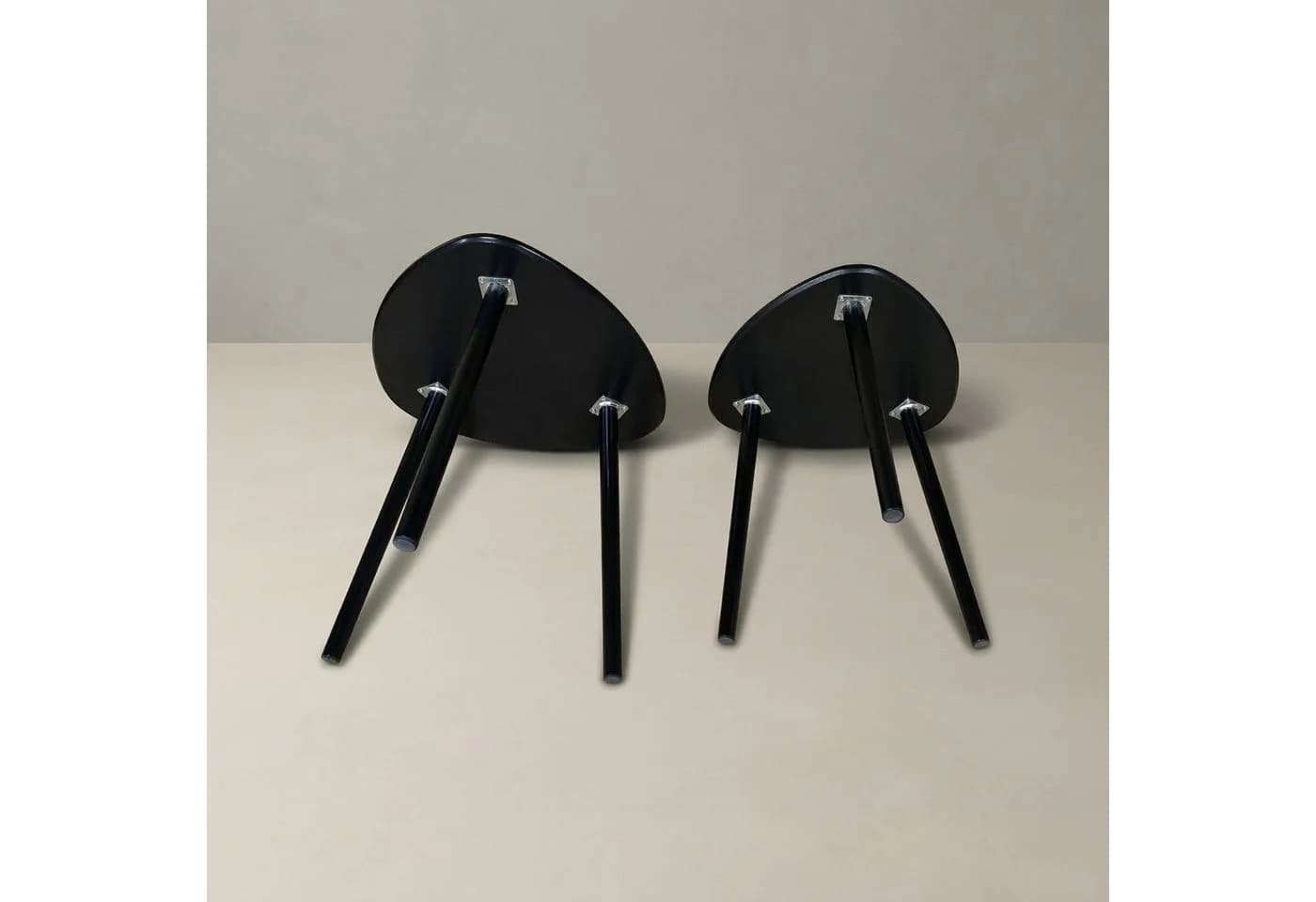 EDAXO BINI Couchtisch 2er-Set Schwarz MDF Holzbeine - Bild 4