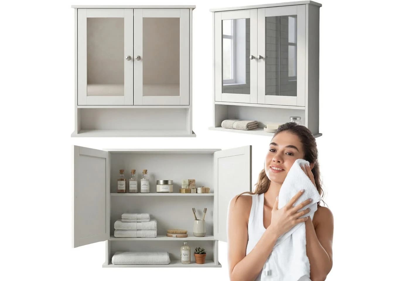 EDAXO Badezimmerspiegelschrank LUMA Weiß - Bild 3