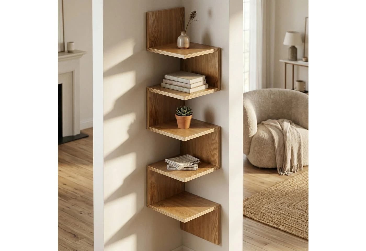 EDAXO Wandregal VICO Braun Modernes Design
