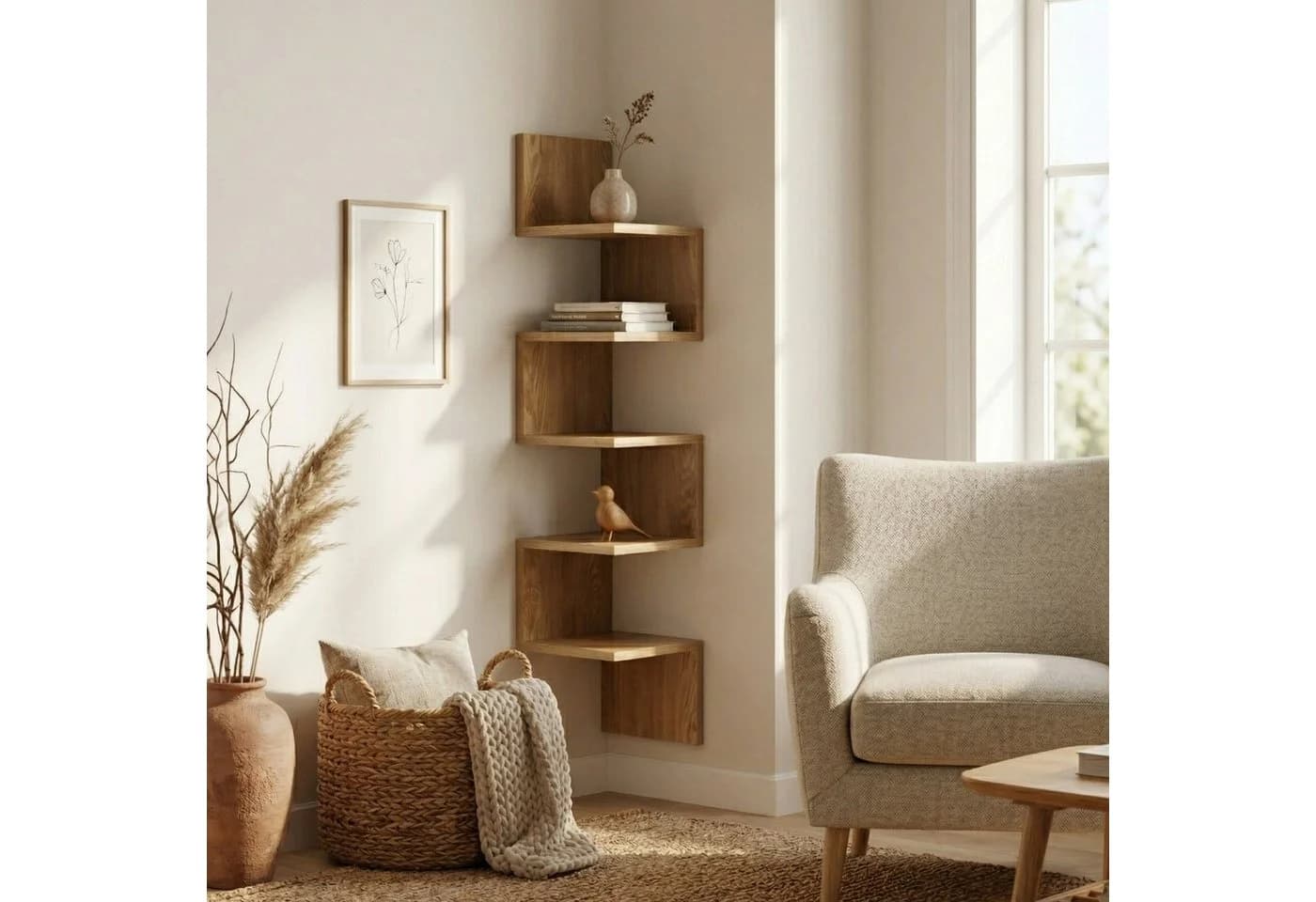 EDAXO Wandregal VICO Braun Modernes Design - Bild 2