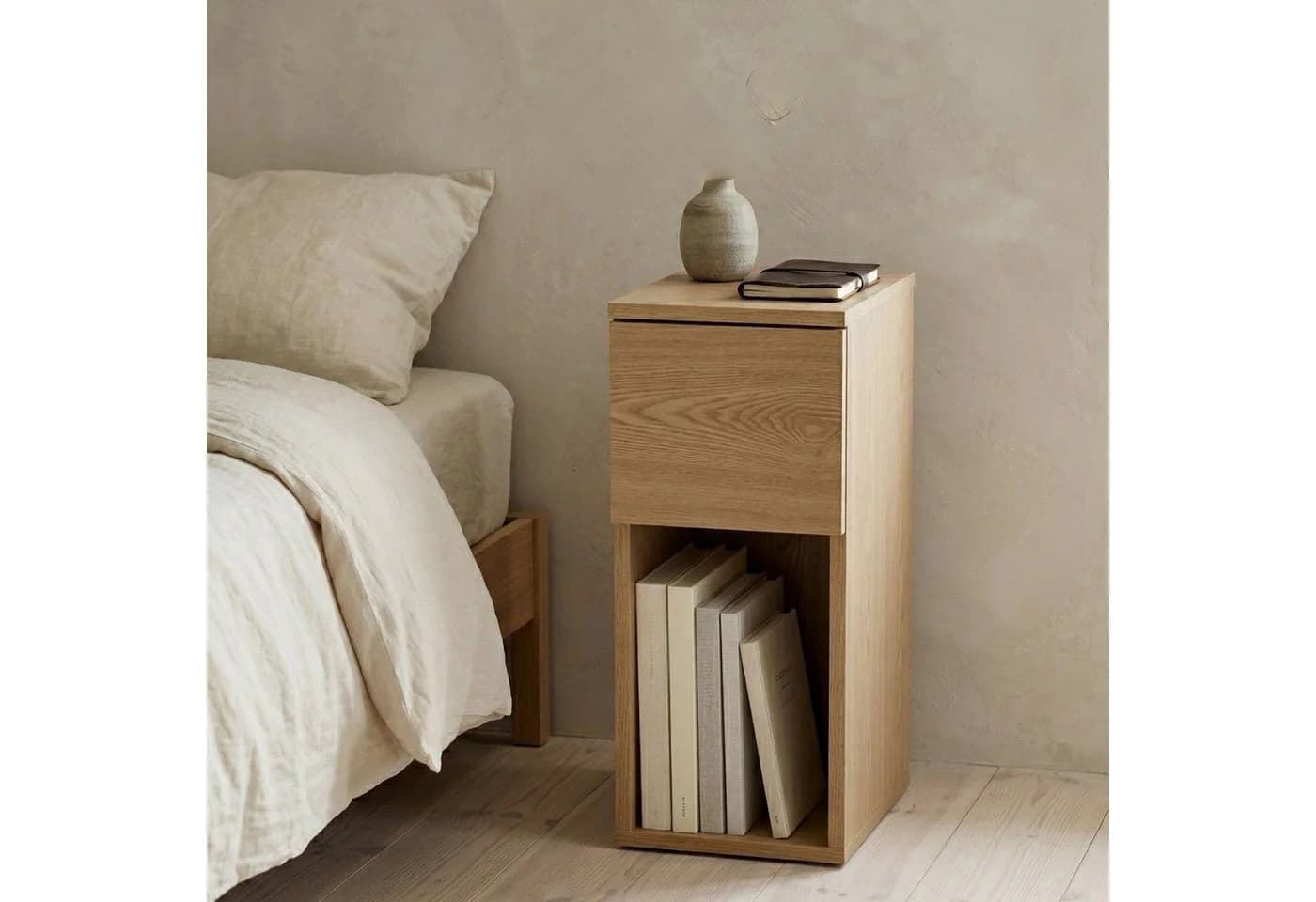 EDAXO Beistelltisch TENY Braun mit Regal und Schublade - Bild 2