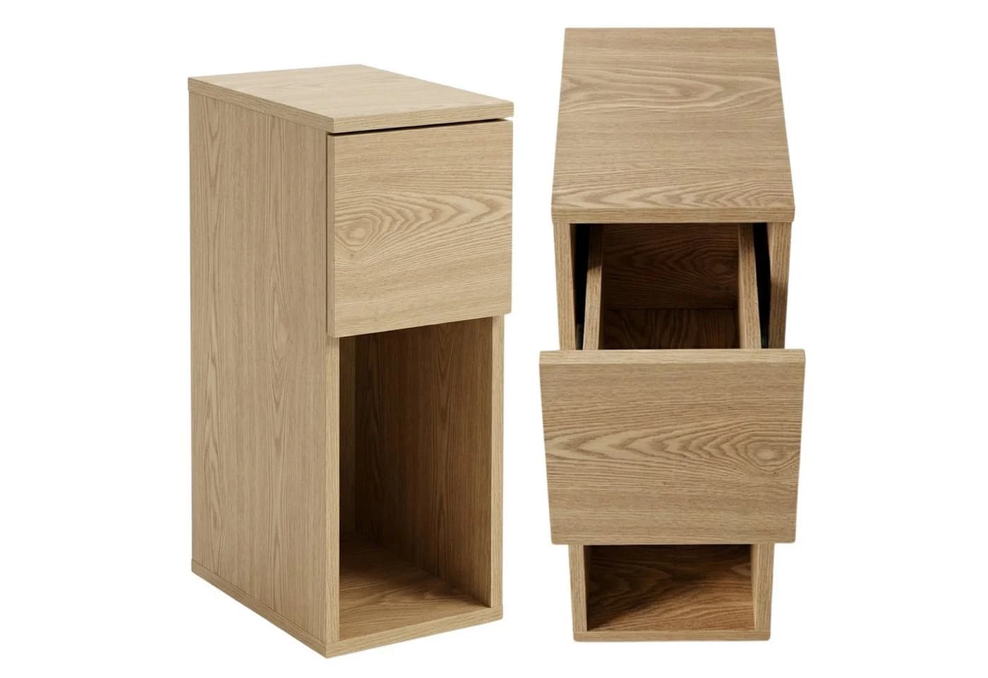 EDAXO Beistelltisch TENY Braun mit Regal und Schublade - Bild 3