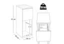 EDAXO Beistelltisch TENY Braun mit Regal und Schublade Bild 5