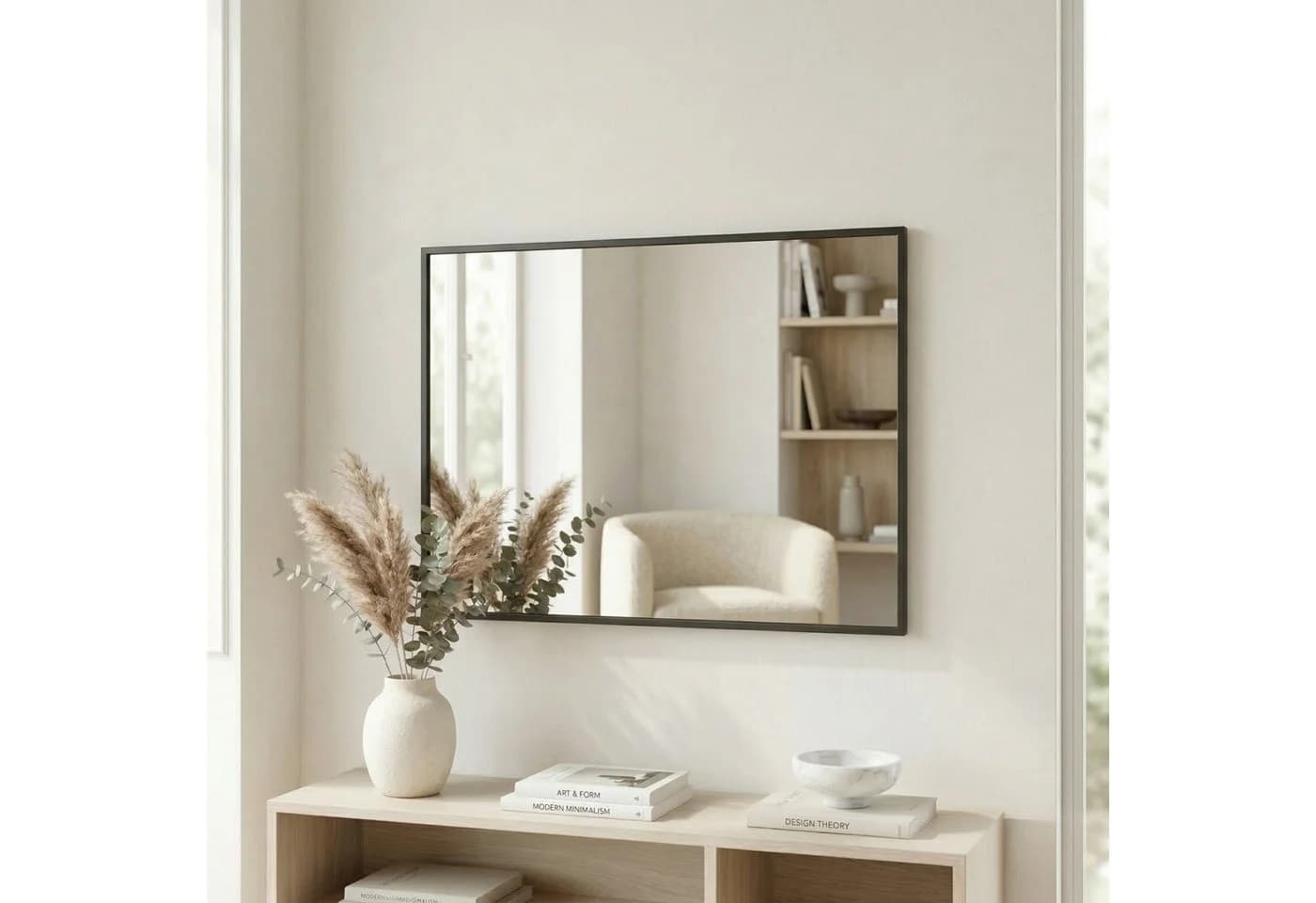 EDAXO Wandspiegel AXION Schwarz Rechteckig Modern - Bild 2