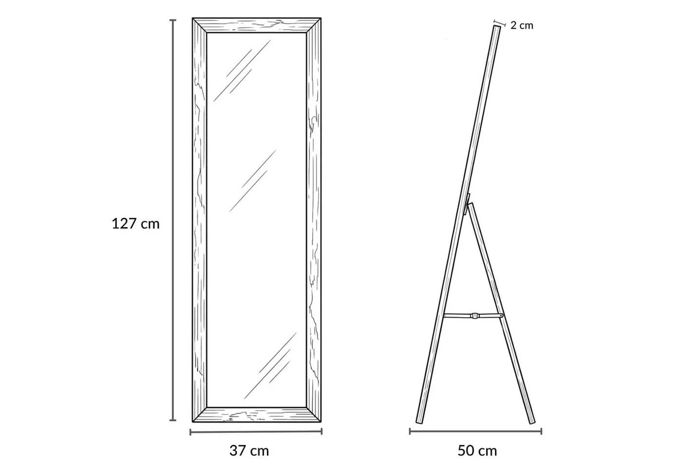 EDAXO Standspiegel HAVLYS Braun Minimalistisches Design - Bild 5