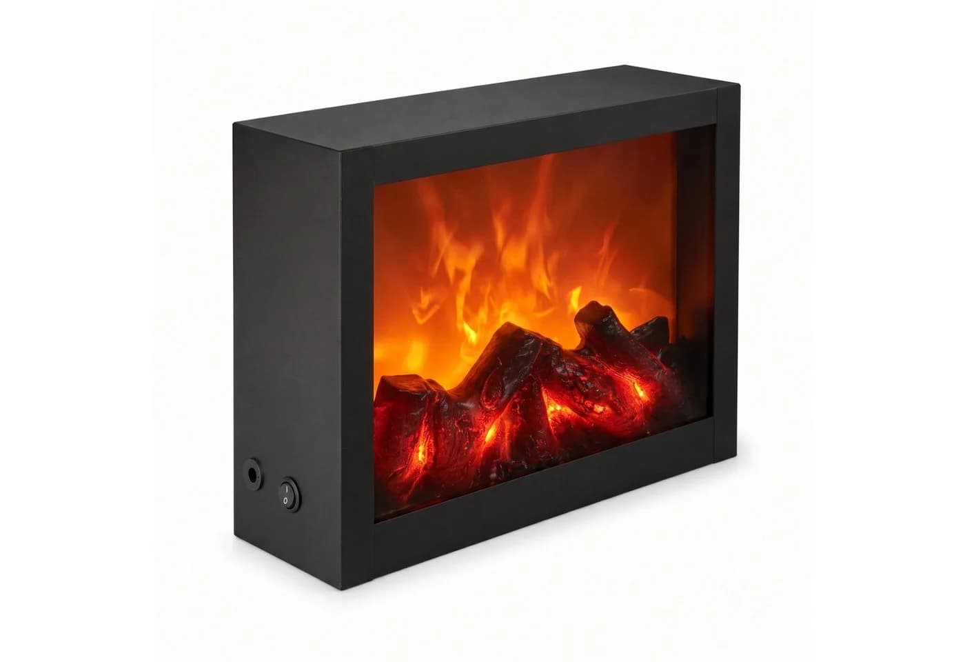TWILUX Dekorativer LED-Kamin Schwarz Metall - Bild 2