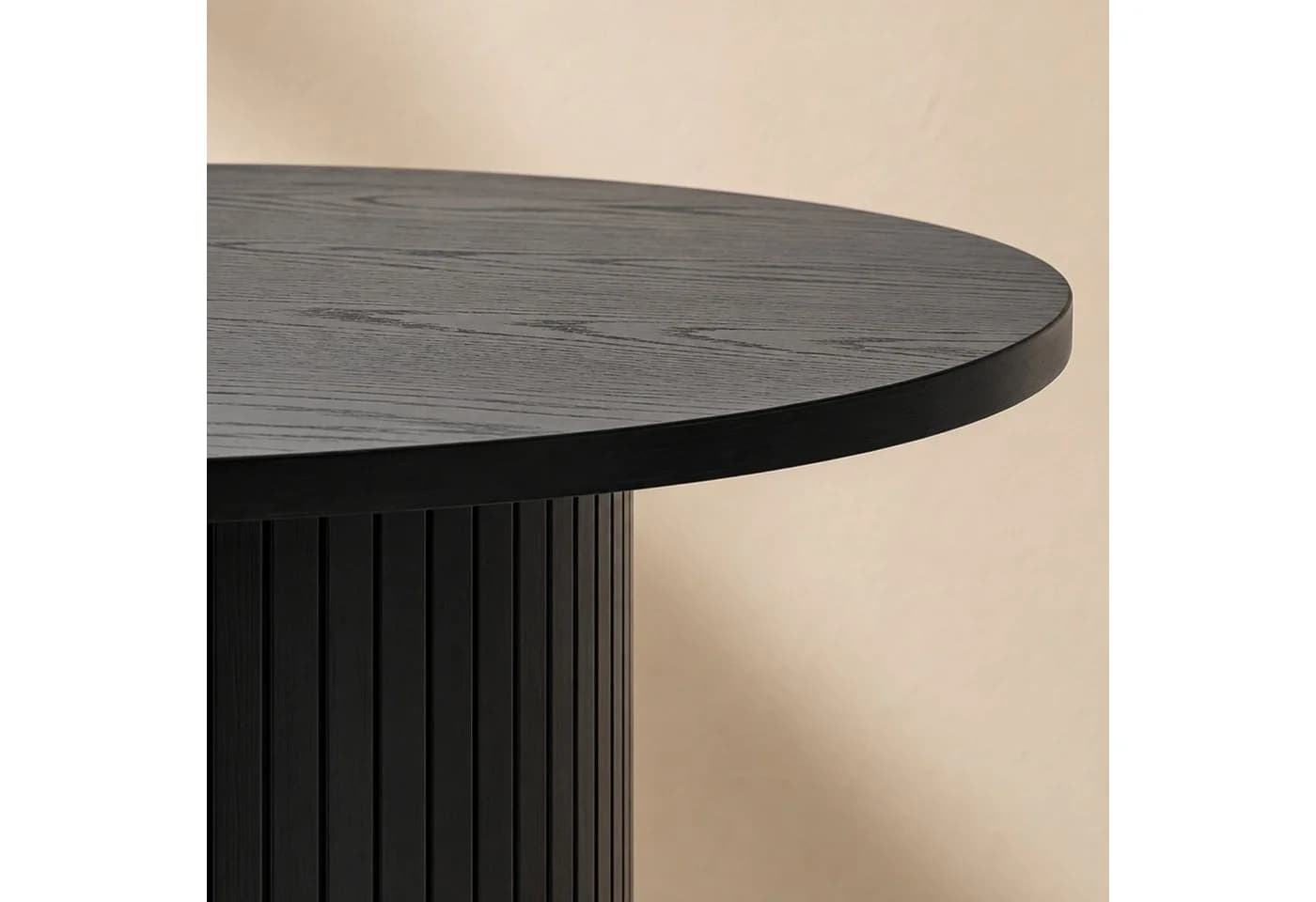 SCAVA Couchtisch Schwarz Rillierter Fuß Rund 70 cm - Bild 4