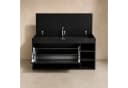 BOXIMO Schuhschrank GRADIA Schwarz mit gepolsterter Sitzfläche Bild 1