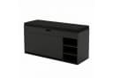 BOXIMO Schuhschrank GRADIA Schwarz mit gepolsterter Sitzfläche Bild 2