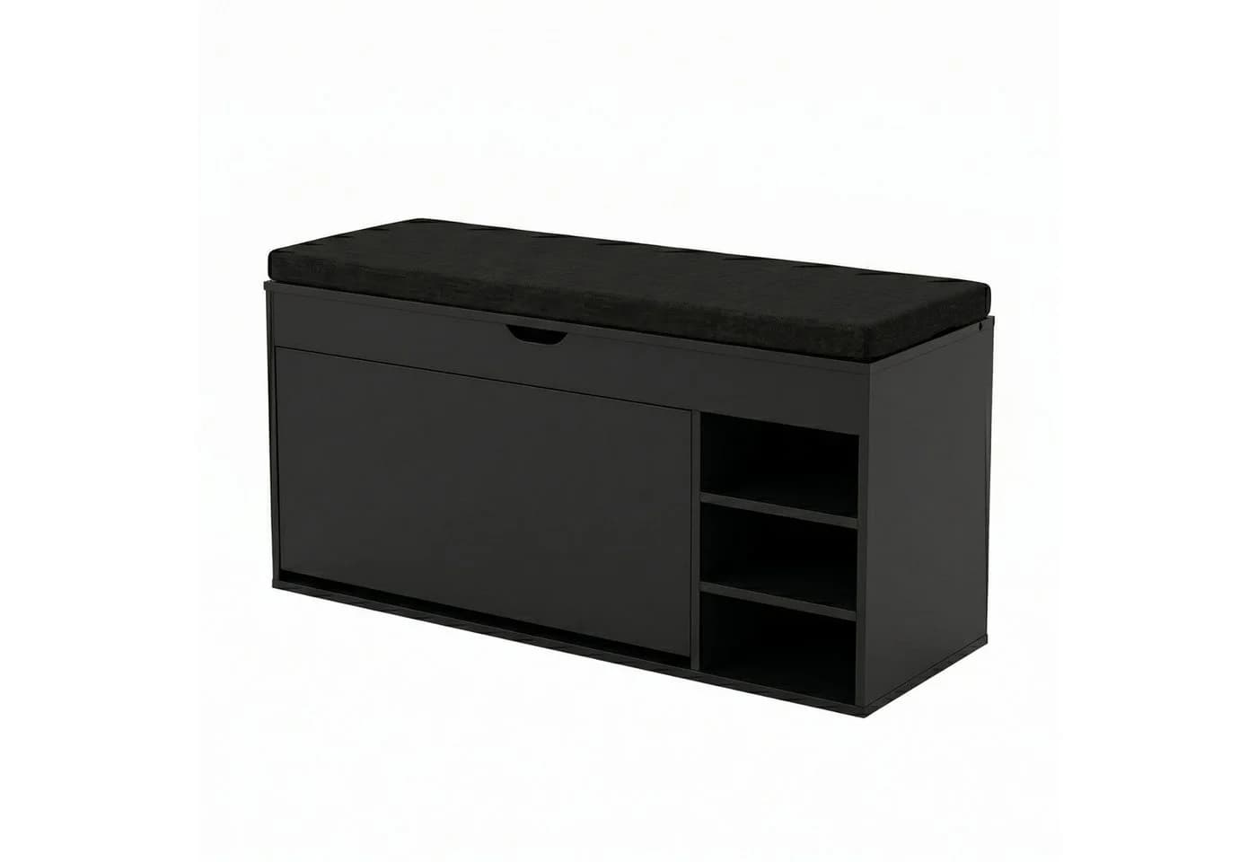 BOXIMO Schuhschrank GRADIA Schwarz mit gepolsterter Sitzfläche - Bild 2