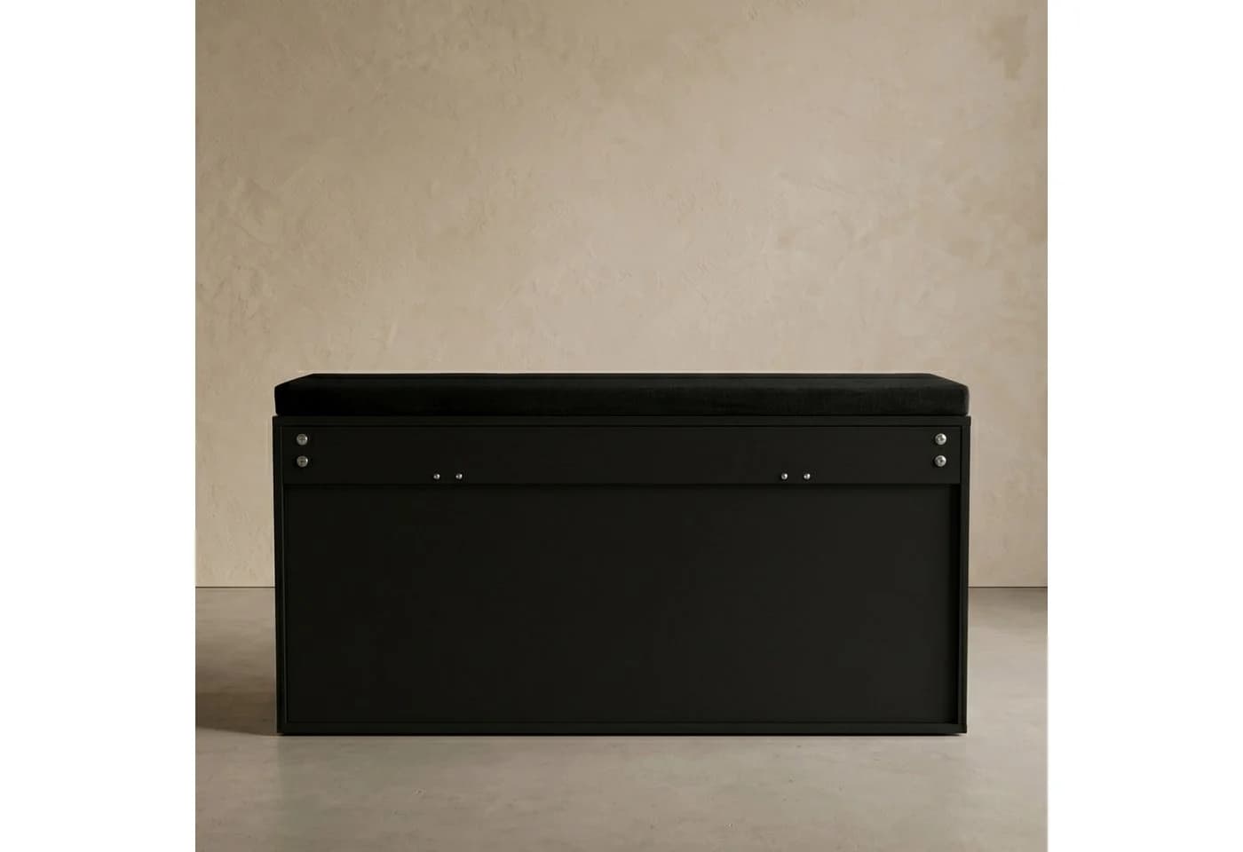 BOXIMO Schuhschrank GRADIA Schwarz mit gepolsterter Sitzfläche - Bild 3