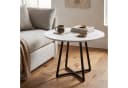 SCENA LIVING Runder Küchentisch Weiß Kreuzfuß Ø 80 cm Bild 1