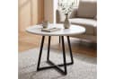 SCENA LIVING Runder Küchentisch Weiß Kreuzfuß Ø 80 cm Bild 3