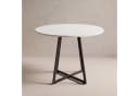 SCENA LIVING Runder Küchentisch Weiß Kreuzfuß Ø 80 cm Bild 4