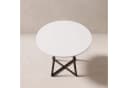 SCENA LIVING Runder Küchentisch Weiß Kreuzfuß Ø 80 cm Bild 5