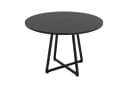 SCENA LIVING Küchentisch Schwarz Runder Tisch Kreuzfuß Ø 80 cm Bild 2