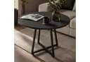 SCENA LIVING Küchentisch Schwarz Runder Tisch Kreuzfuß Ø 80 cm Bild 3