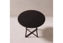 SCENA LIVING Küchentisch Schwarz Runder Tisch Kreuzfuß Ø 80 cm Bild 5
