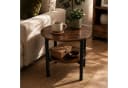 SCENA LIVING Runder Couchtisch zweistöckig MDF Kiefernholz Bild 1