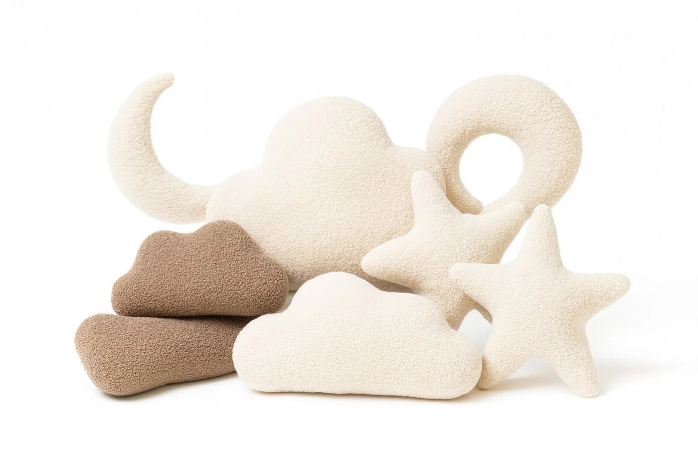 BABEES Wolkenkissen Boucle Kuschelkissen Creme-Beige - Bild 5