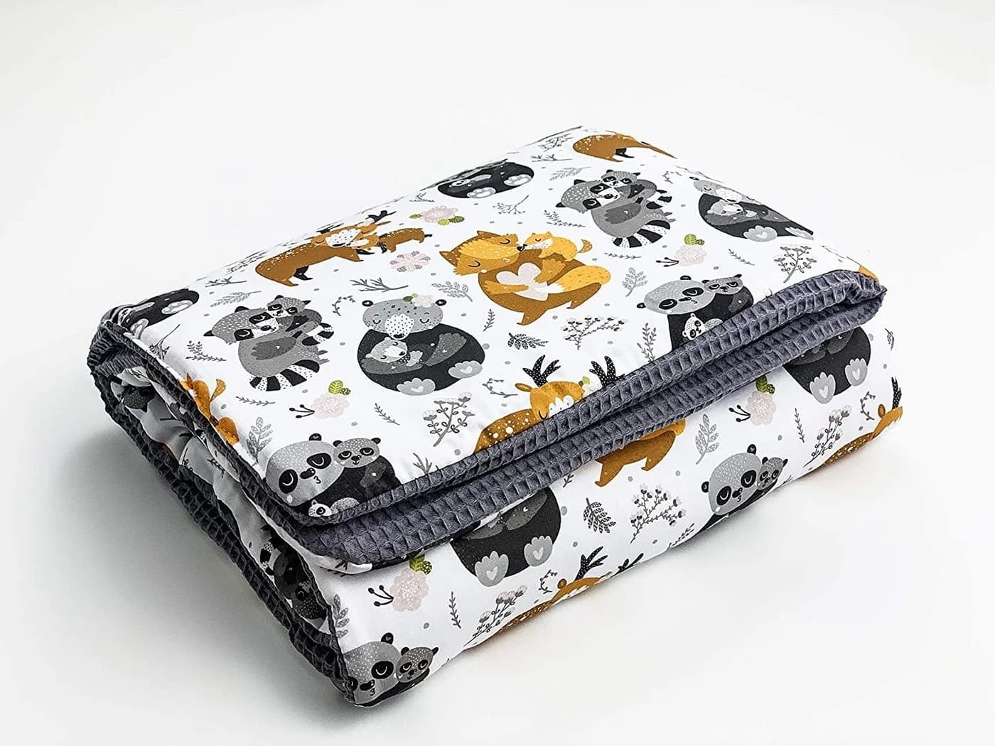 BABEES Babydecke 100% Baumwolle Waffelstoff Kuscheldecke 100x75 cm - Bild 3