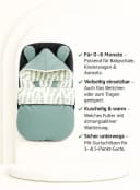 BABEES Fußsack Baby Füßling mit Kapuze Ganzjährig Grün Bild 5