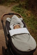 BABEES Fußsack Grau Universal Baby Ganzjährig mit Kapuze Bild 4