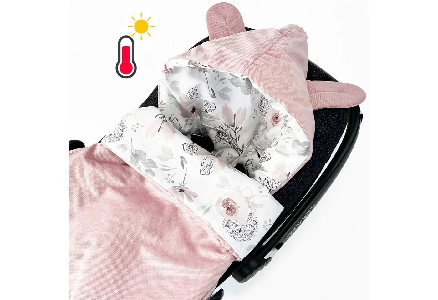 BABEES Einschlagdecke Baby Schlafsack 3in1 Leicht Wattiert Herbst - Bild 2