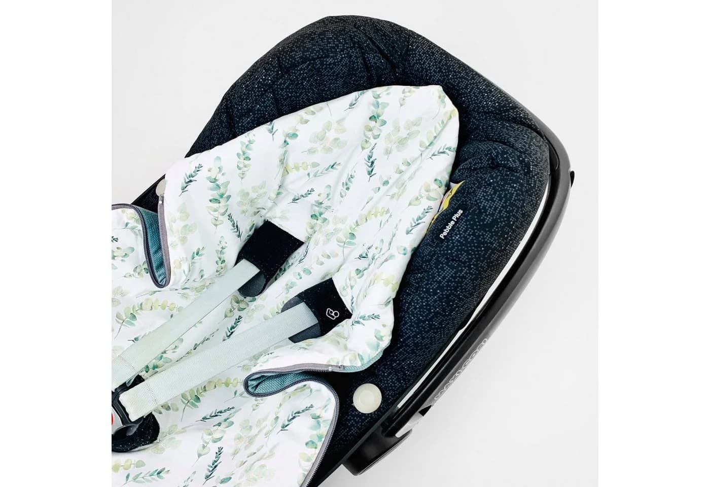 BABEES Einschlagdecke Baby Sommer Fußsack für Babyschale Grün - Bild 5