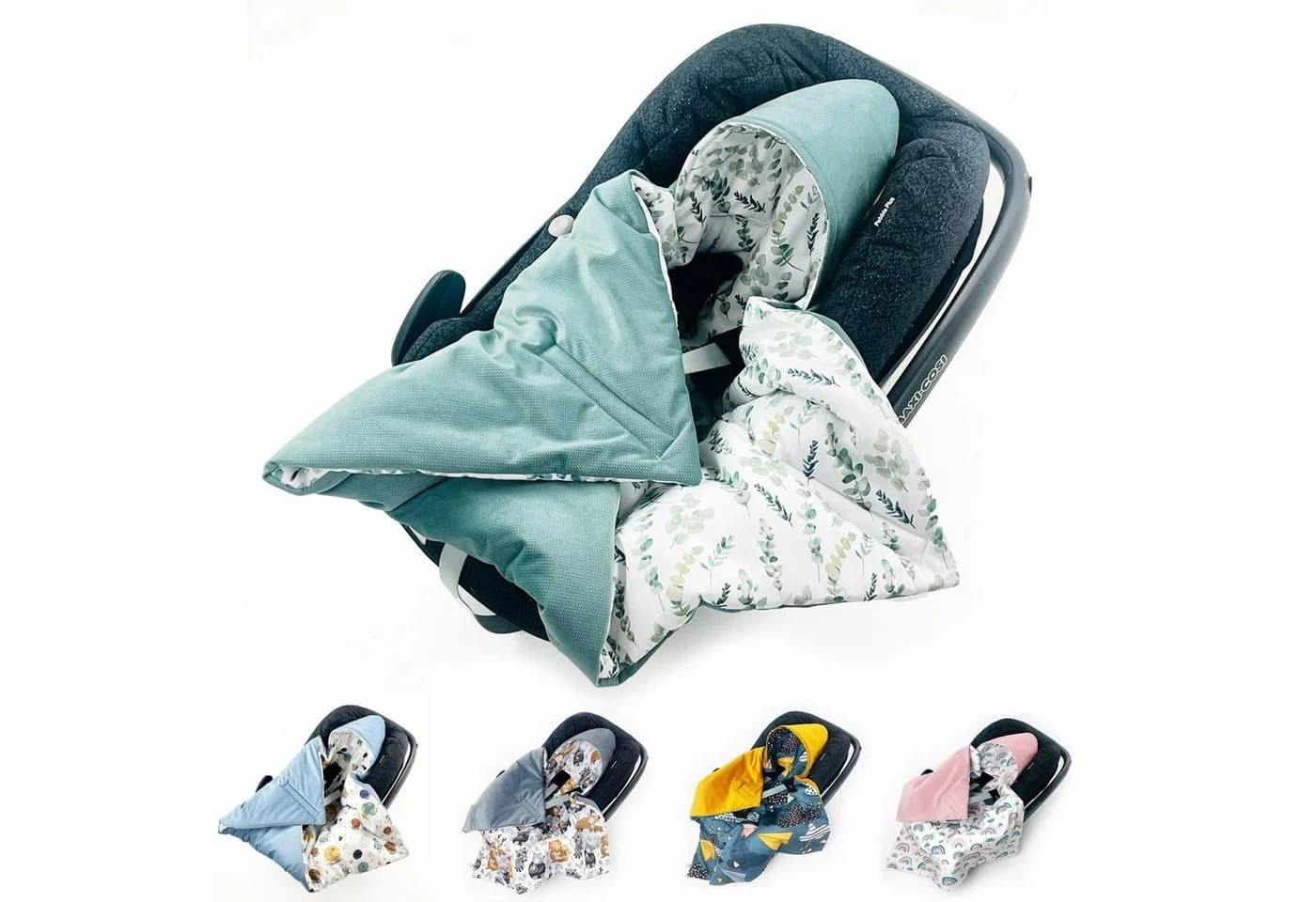 BABEES Einschlagdecke Babyschale Autositz Warm Wattiert Baumwolle - Bild 2