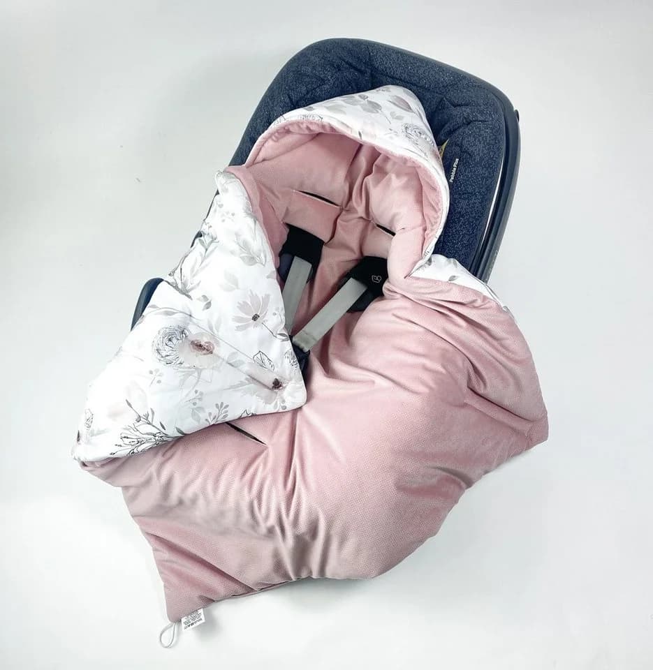 BABEES Einschlagdecke Babyschale Autositz mit Kapuze - Bild 4