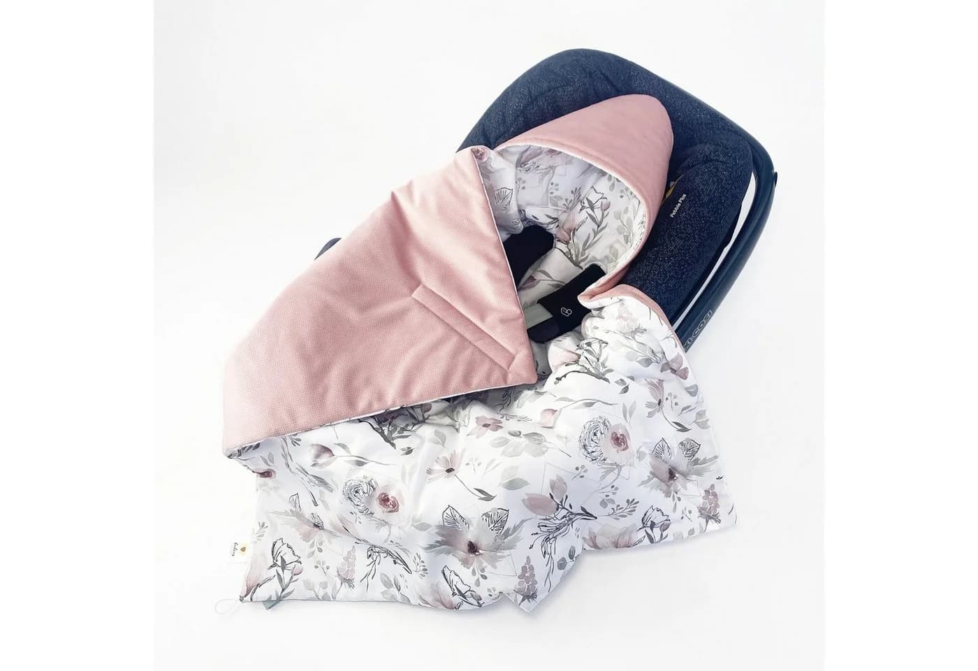 BABEES Einschlagdecke Babyschale Autositz mit Kapuze Baumwolle Polyester