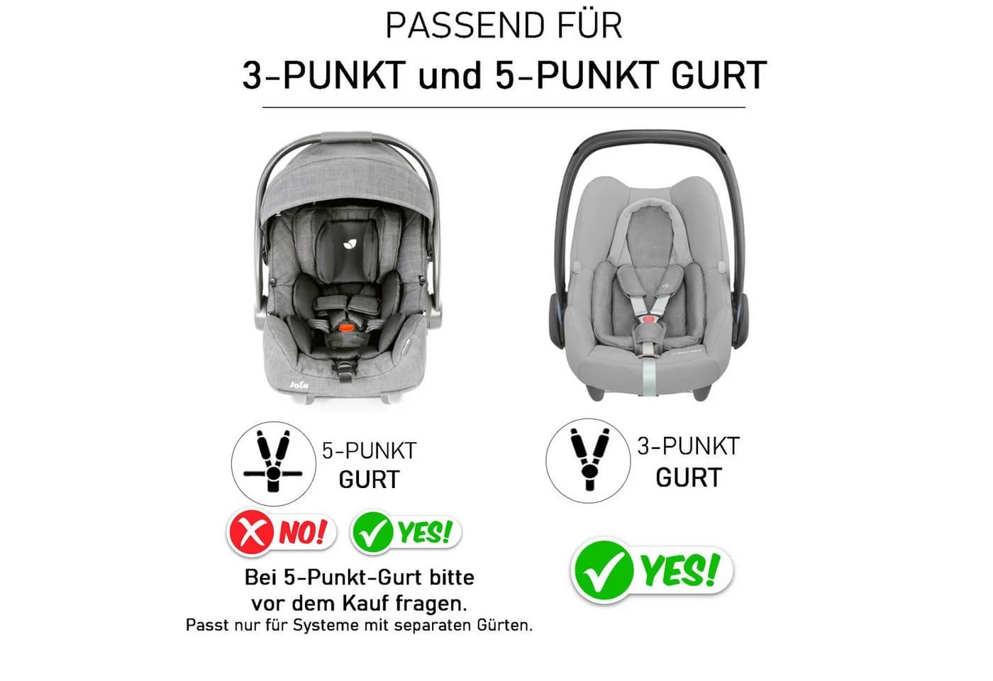 BABEES Einschlagdecke Babyschale Autositz mit Kapuze Baumwolle Polyester - Bild 4