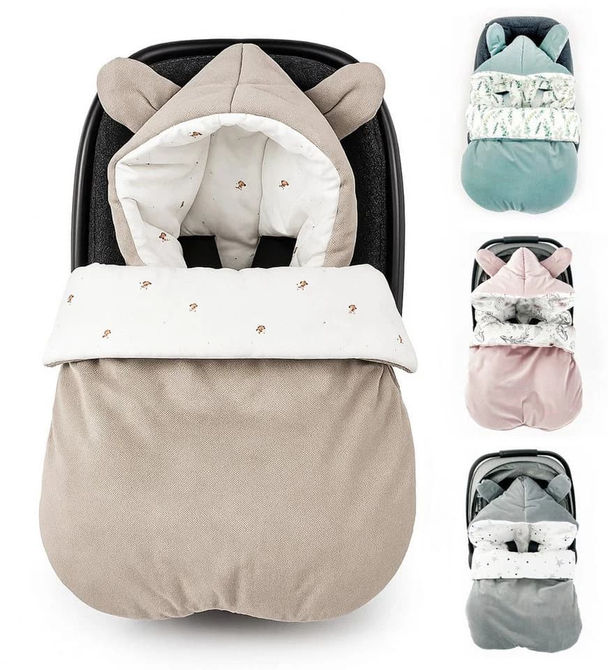 BABEES Fußsack für Babyschale - Warm mit Kapuze Ganzjährig - Bild 2