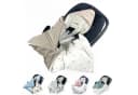 BABEES Einschlagdecke Babyschale Autositz Wattiert Beige Bild 2