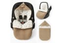 BABEES Fußsack für Babyschale Kinderwagen Wanne BOUCLE Winterfußsack, Einschlagdecke Baby universal 3-Punkt und 5-Punkt Gurt Bild 2