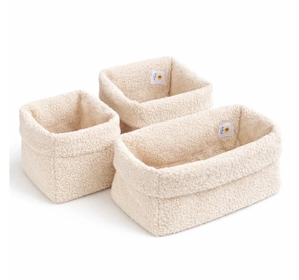 BABEES Dekokorb 3-er Set Organizer Wickeltisch Baby - Bild 2