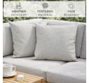 BABEES Kissenbezüge Premium 2er Set Outdoor UV Wasserdicht Leinenstruktur Bild 1